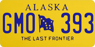 AK license plate GMO393