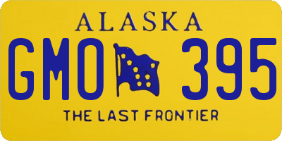 AK license plate GMO395