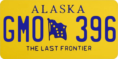 AK license plate GMO396