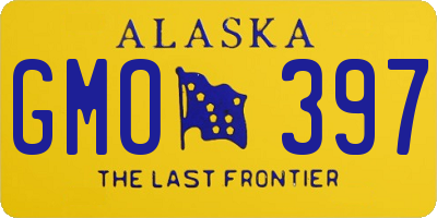 AK license plate GMO397