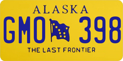AK license plate GMO398