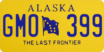 AK license plate GMO399