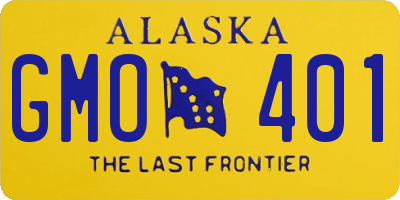 AK license plate GMO401