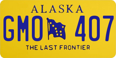 AK license plate GMO407