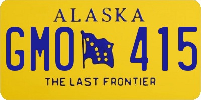 AK license plate GMO415