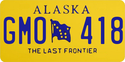 AK license plate GMO418