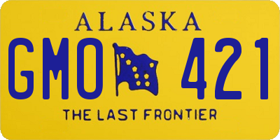 AK license plate GMO421