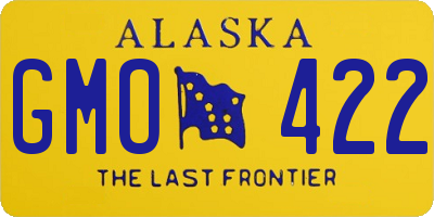 AK license plate GMO422