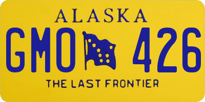 AK license plate GMO426