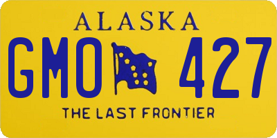 AK license plate GMO427