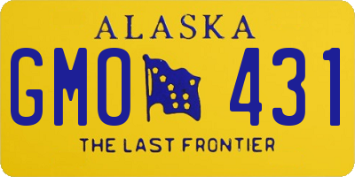 AK license plate GMO431