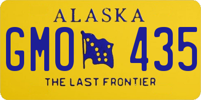 AK license plate GMO435