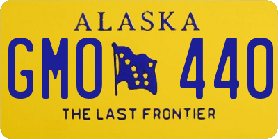 AK license plate GMO440