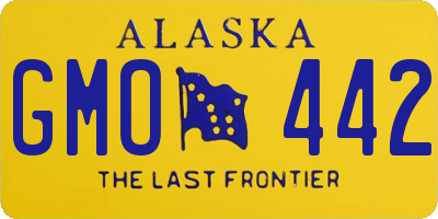 AK license plate GMO442