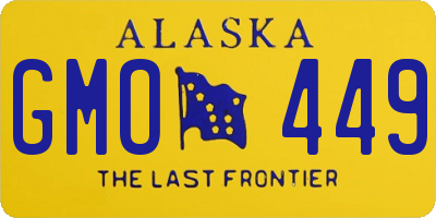 AK license plate GMO449