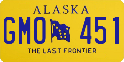 AK license plate GMO451