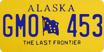 AK license plate GMO453