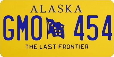 AK license plate GMO454