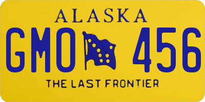 AK license plate GMO456