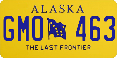 AK license plate GMO463