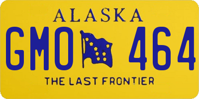 AK license plate GMO464