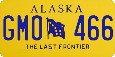 AK license plate GMO466