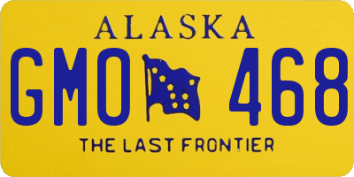 AK license plate GMO468