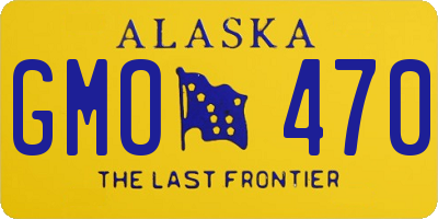 AK license plate GMO470