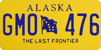 AK license plate GMO476