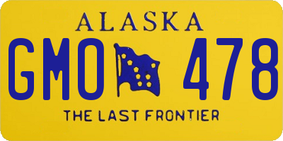 AK license plate GMO478