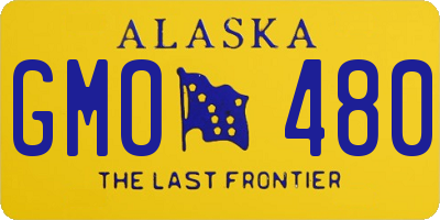 AK license plate GMO480