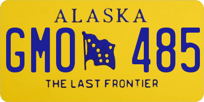 AK license plate GMO485