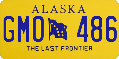 AK license plate GMO486