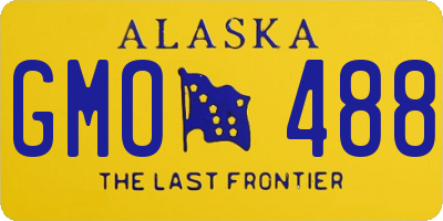 AK license plate GMO488