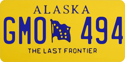 AK license plate GMO494