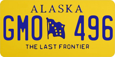 AK license plate GMO496