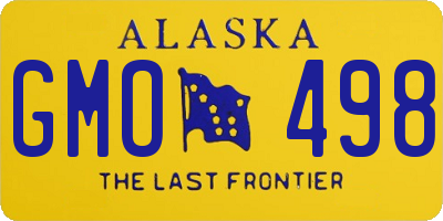 AK license plate GMO498