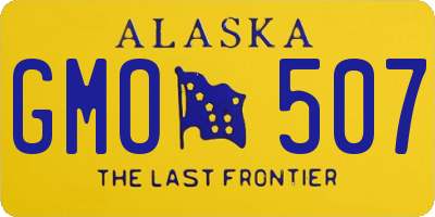 AK license plate GMO507