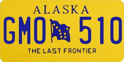 AK license plate GMO510