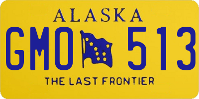 AK license plate GMO513