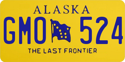 AK license plate GMO524