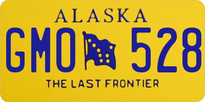 AK license plate GMO528