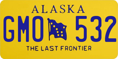 AK license plate GMO532