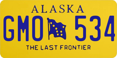 AK license plate GMO534