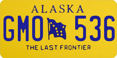 AK license plate GMO536