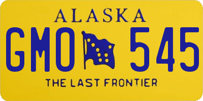 AK license plate GMO545