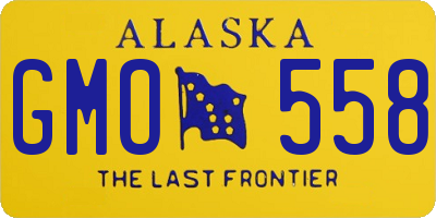 AK license plate GMO558