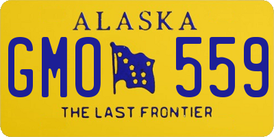 AK license plate GMO559