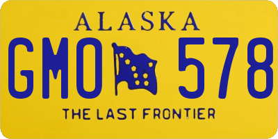 AK license plate GMO578