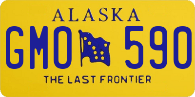 AK license plate GMO590